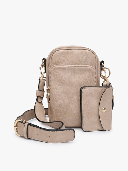 Soft Vegan Leather Crossbody w/ Pouch