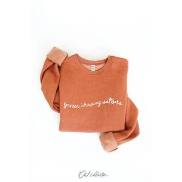 Super Soft FOREVER CHASING SUNSETS  Graphic Sweatshirt