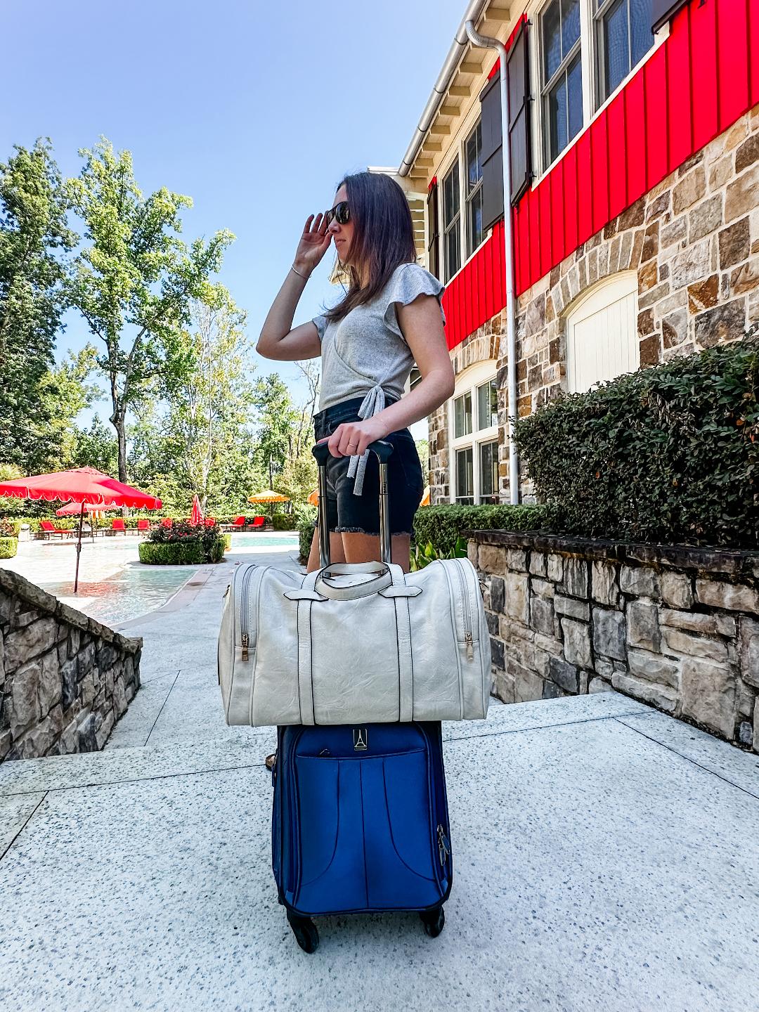 Off White Duffle Weekender w Trolley Sleeve